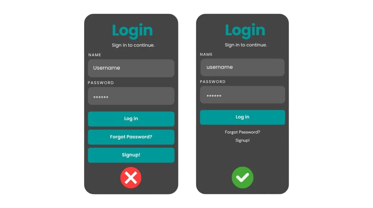 login form