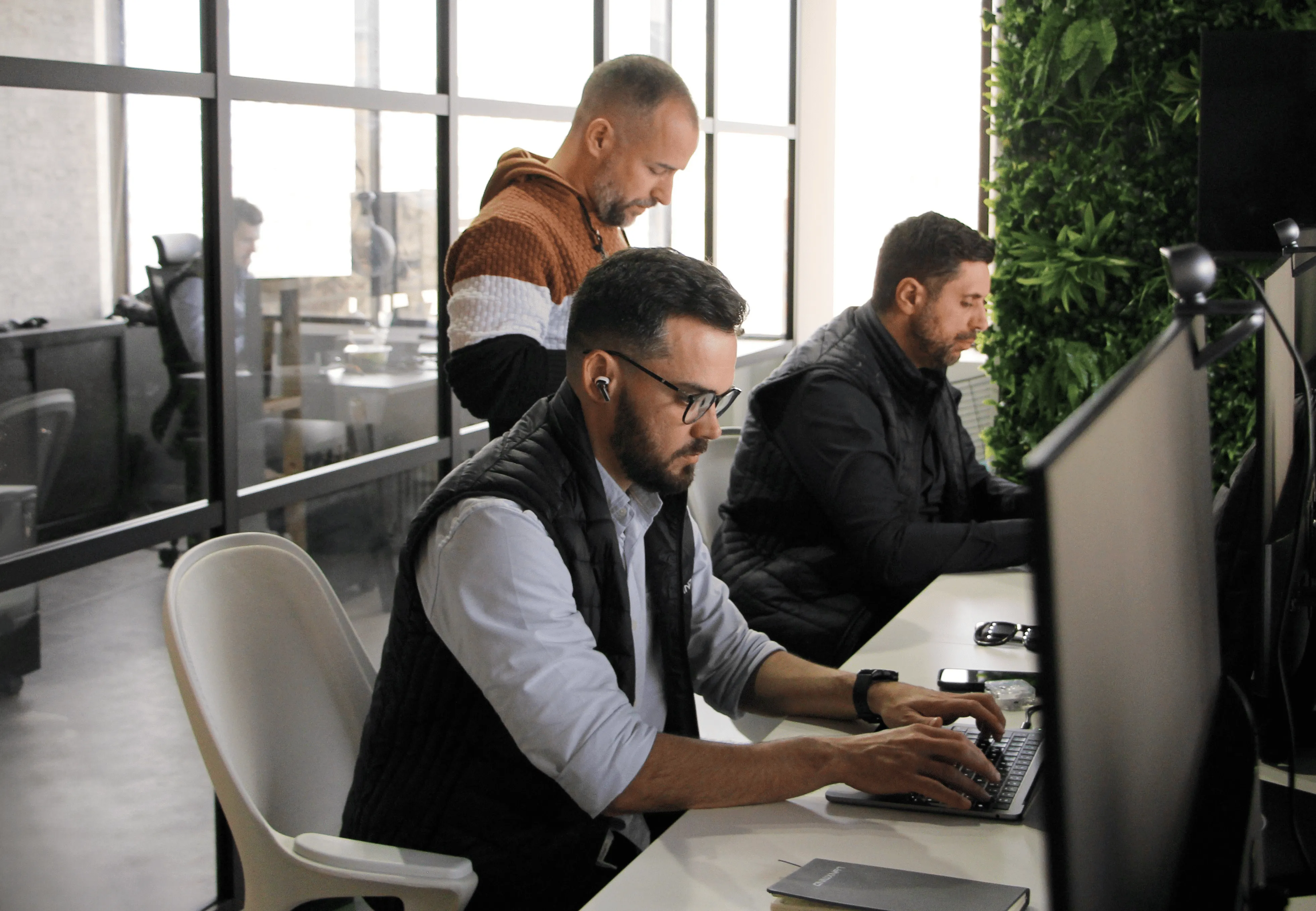 team working productively with IT support