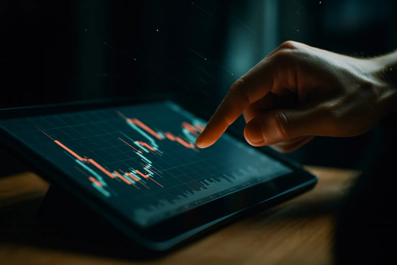 Performance graphic on tablet